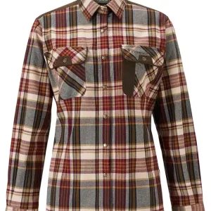 Highlight Pinewood Bluse Prestwick Exclusive, Dark Brown/ Dark Sandstone